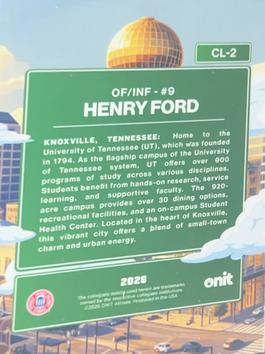2026 Onit City Limits Henry Ford #CL-2 Daytime