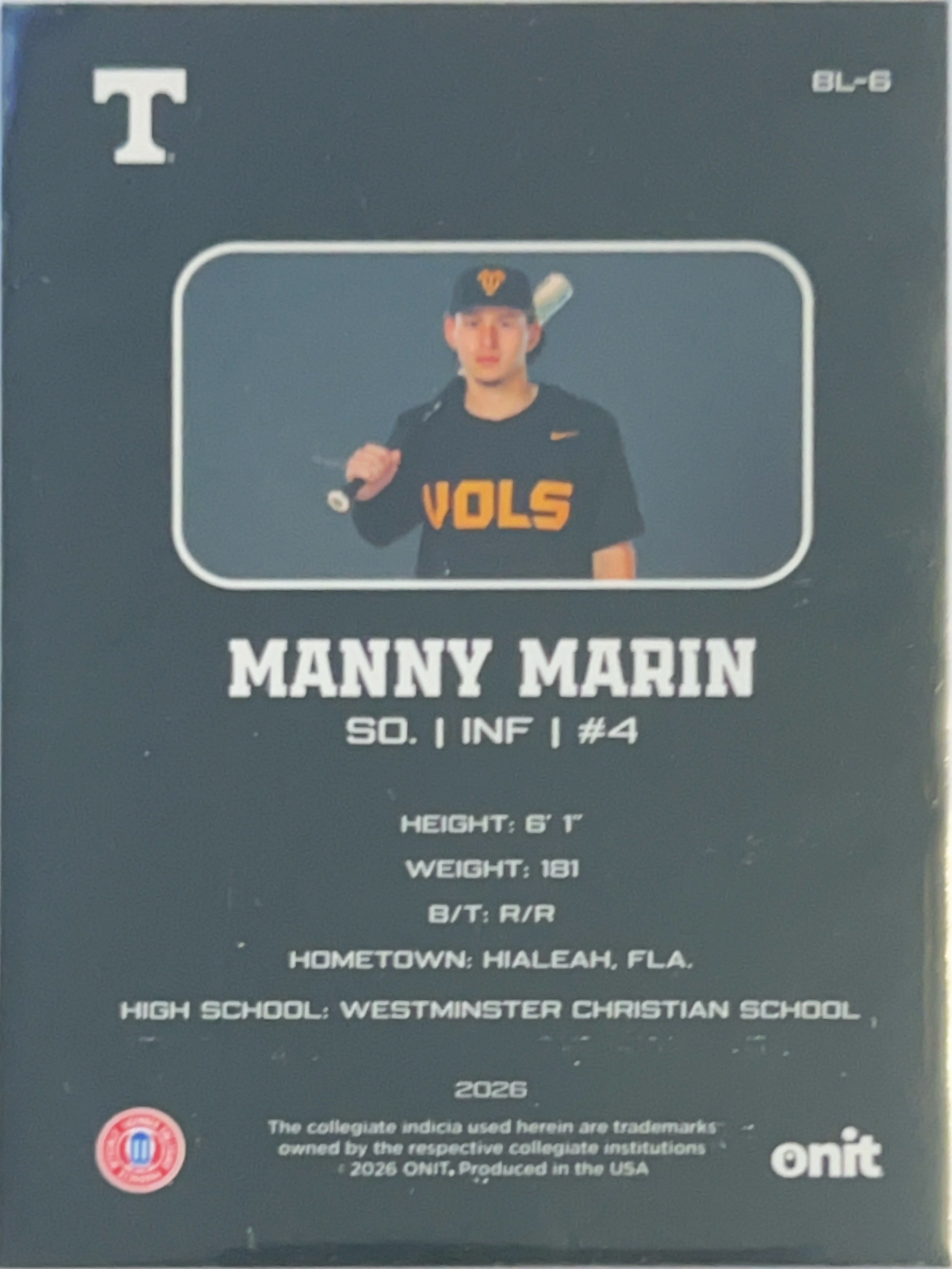 2026 ONIT Athletes Blackout Edition Manny Marin #BL-6
