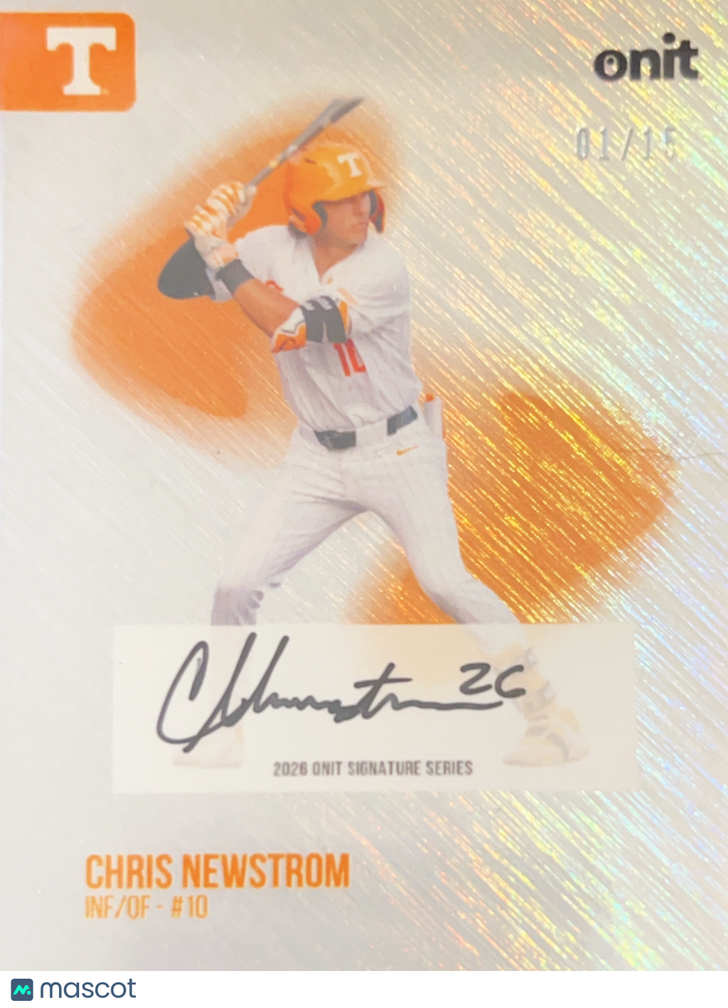 2025 ONIT Signature Series Chris Newstrom #S-3 Silver Prism /15 Auto