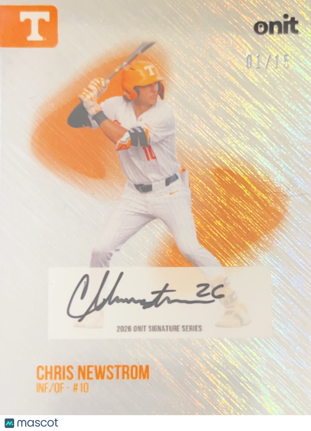 2025 ONIT Signature Series Chris Newstrom #S-3 Silver Prism /15 Auto