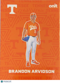 2026 ONIT Tennessee Baseball Brandon Arvidson #F-1