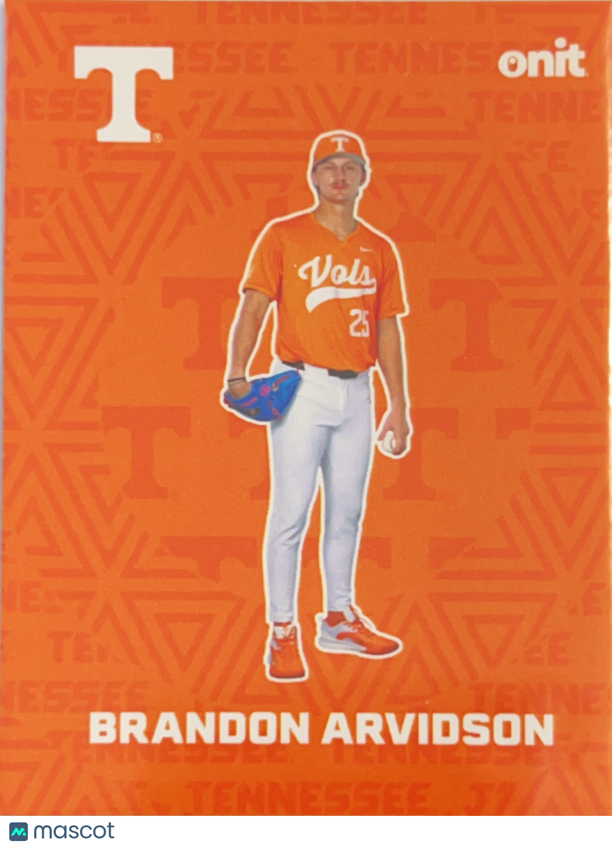 2026 ONIT Tennessee Baseball Brandon Arvidson #F-1
