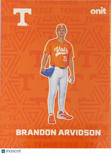 2026 ONIT Tennessee Baseball Brandon Arvidson #F-1