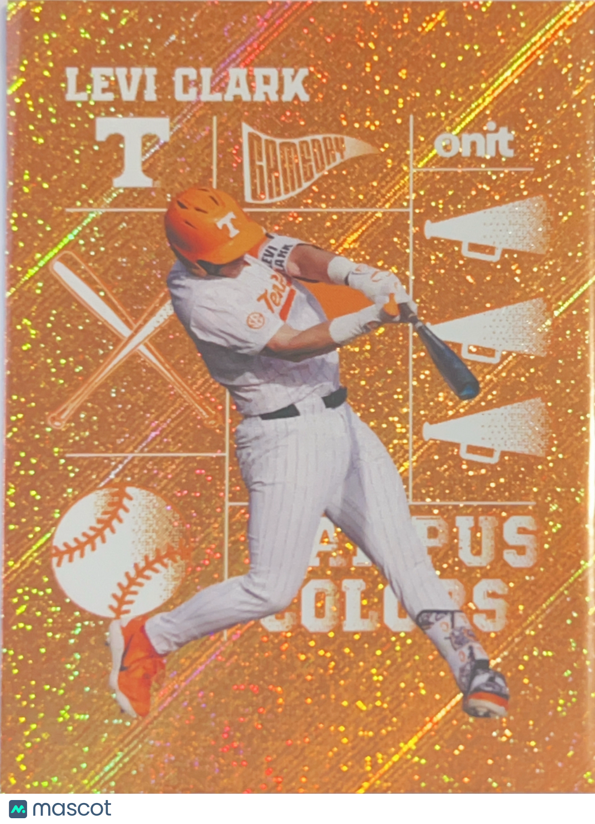 2026 ONIT Campus Colors Levi Clark #CC-5 Orange Glitter