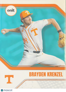2026 Onit Tennessee Baseball Brayden Krenzel #B-8