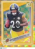 2025 Panini Donruss Football The Rookies Kaleb Johnson #20 Yellow Checkerboard