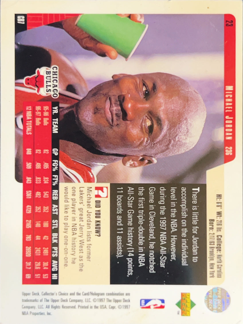 1997 Upper Deck Collector's Choice Michael Jordan #23G