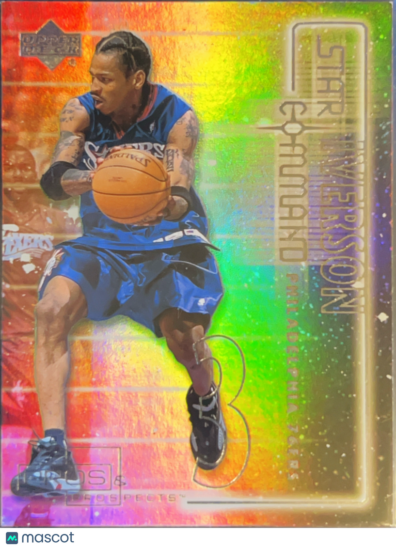 2001 Upper Deck Pros & Prospects Star Command Allen Iverson #SC1 Holographic