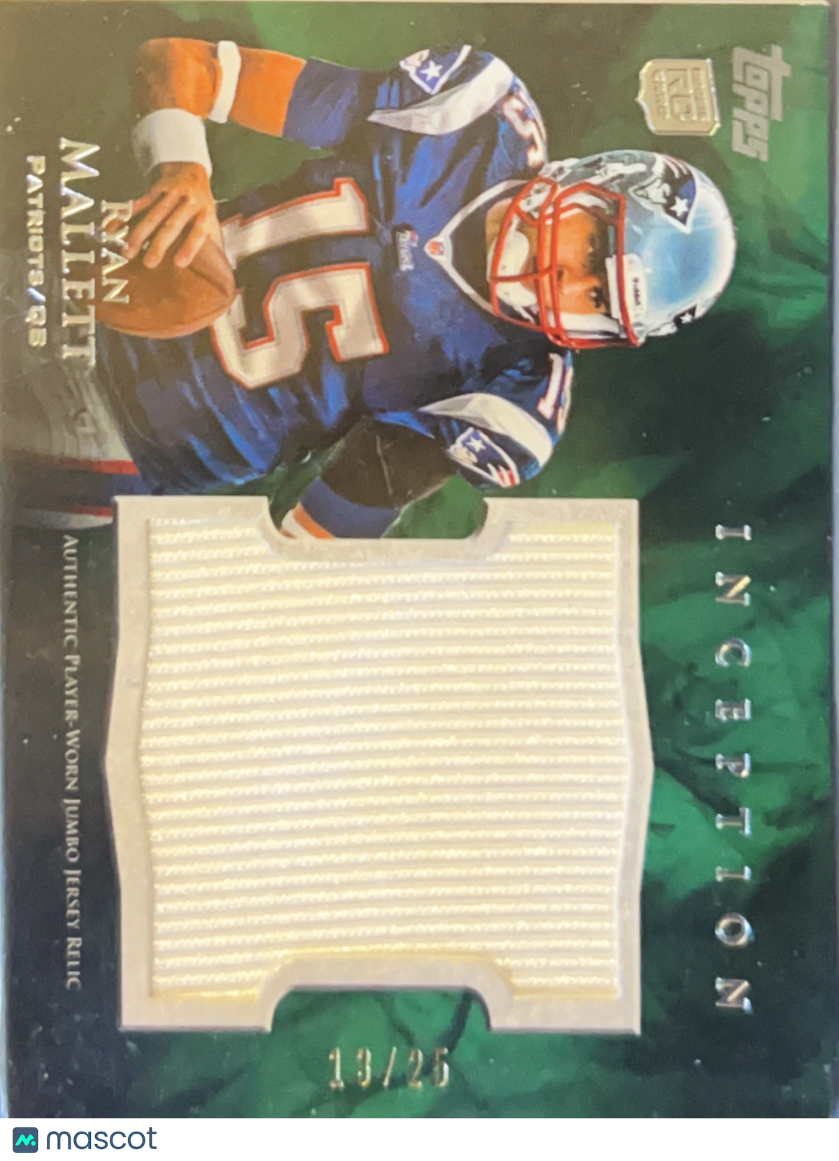 2011 Topps Inception Ryan Mallett #JR-RM Green /25 RC