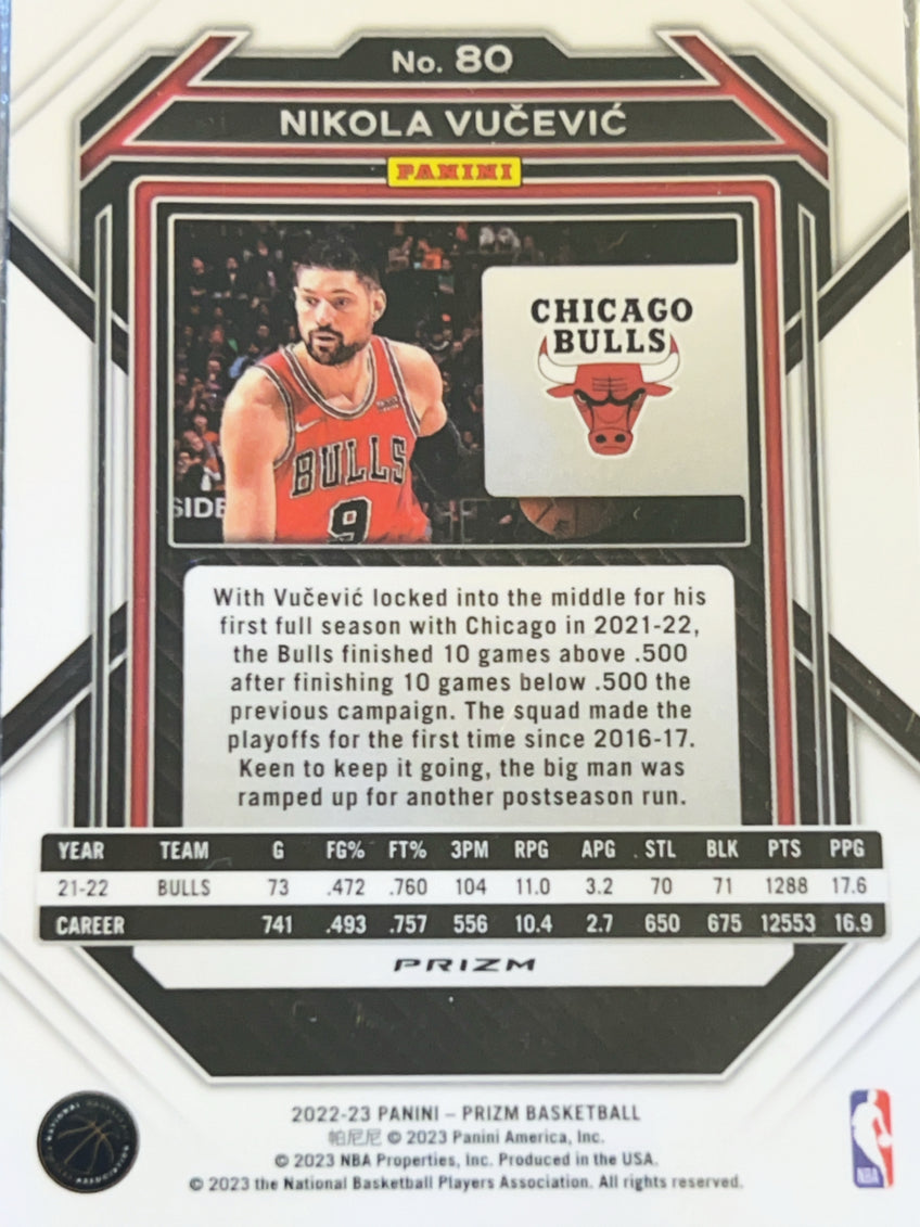 2023 Panini Prizm Nikola Vučević #80 Silver