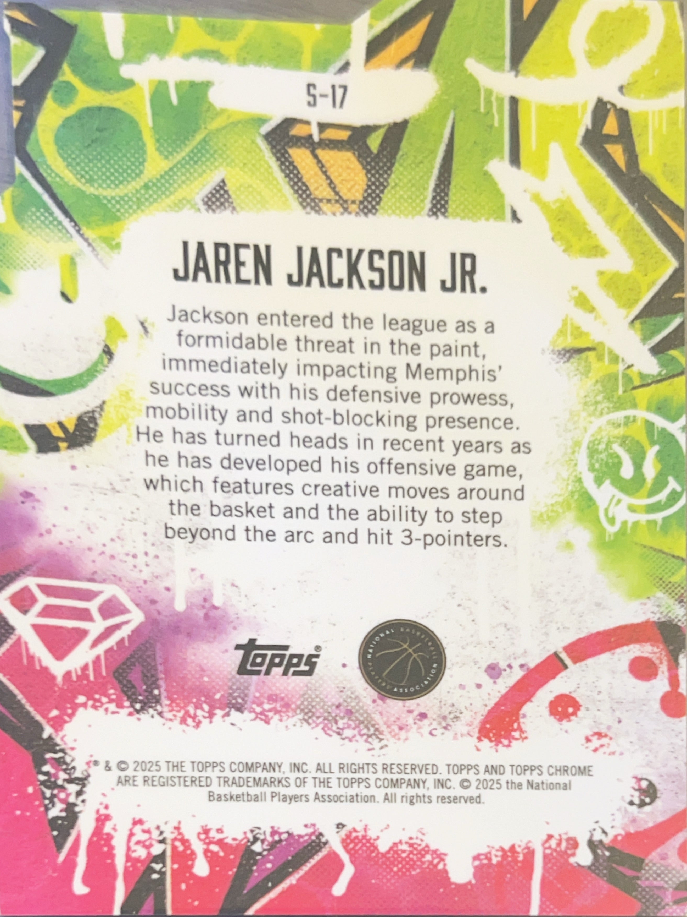 2025 Topps Finest Show Stoppers Jaren Jackson Jr. #S-17