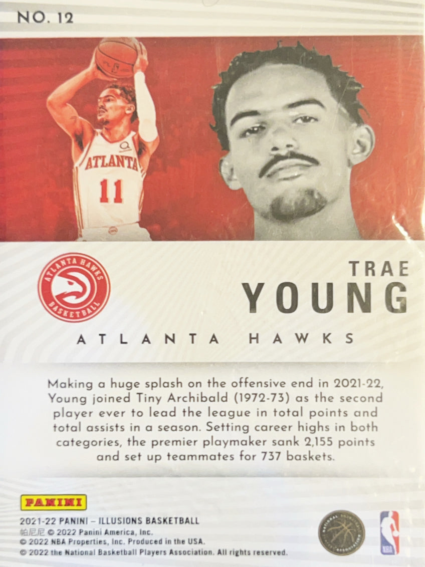 2022 Panini Illusions Intriguing Players Trae Young #12 Orange