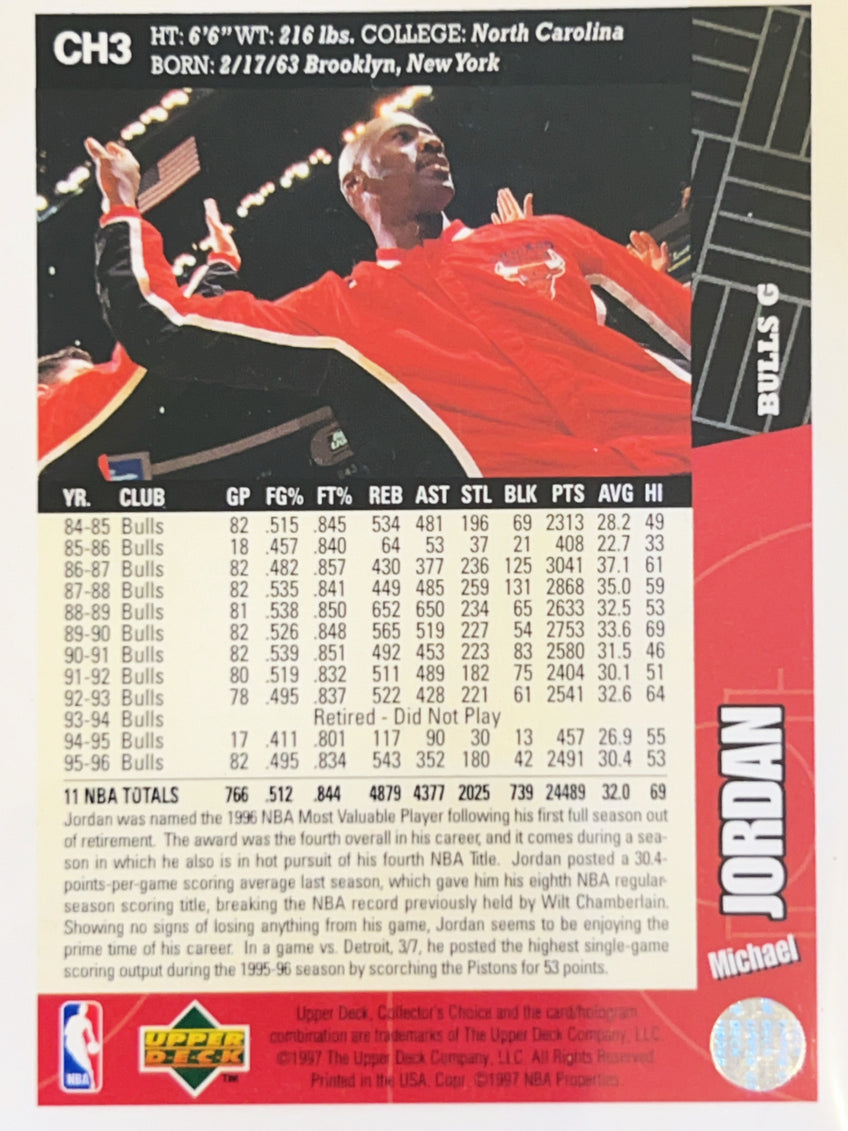1995 Upper Deck Collector's Choice Michael Jordan #CH3
