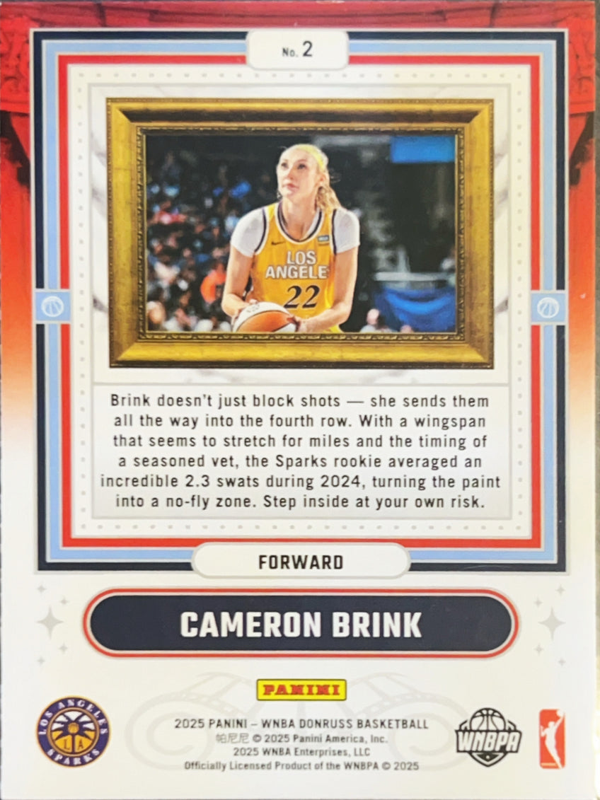 2025 Panini Donruss Franchise Features Cameron Brink #2