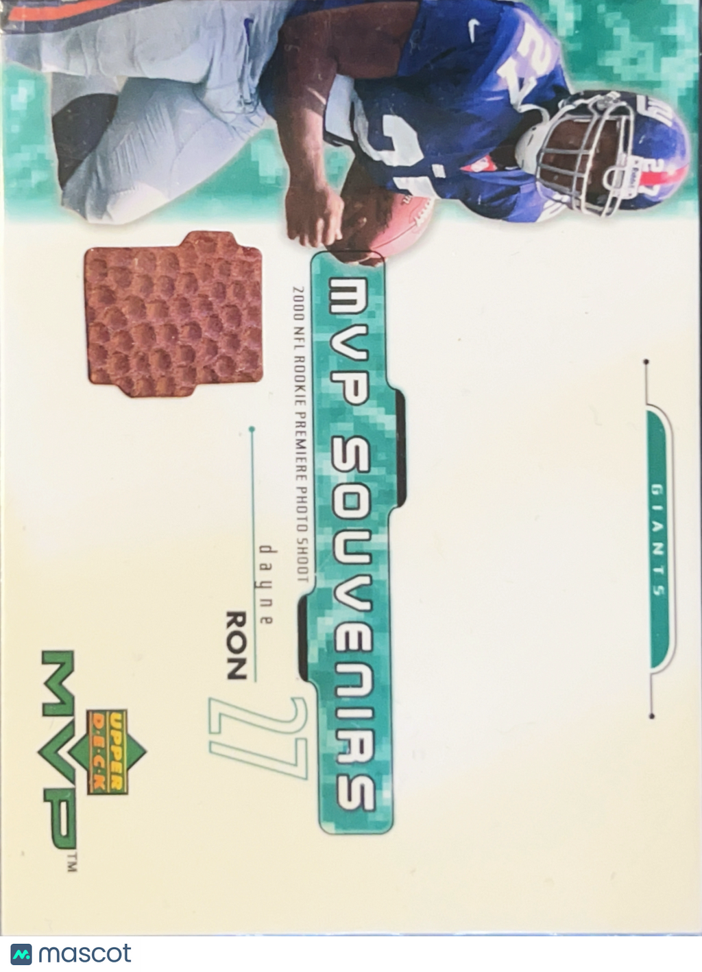 2001 Upper Deck MVP Souvenirs Ron Dayne #RD Game-Used Football