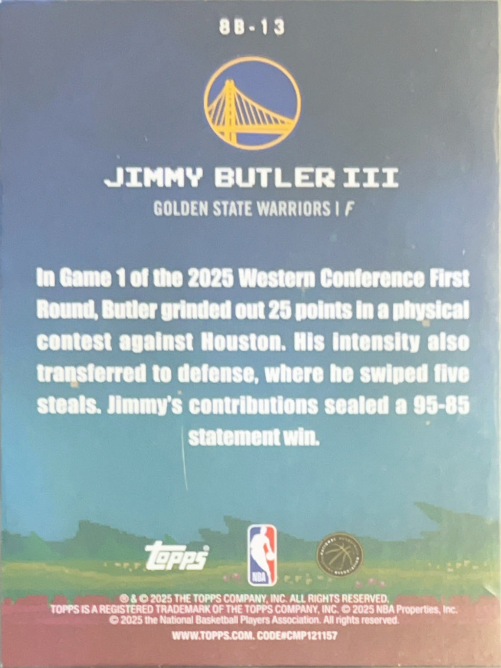 2025 Topps 8-Bit Ballers Jimmy Butler III #8B-13