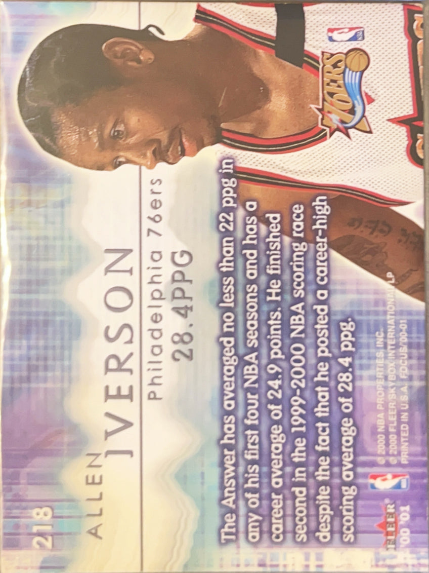 1999 Fleer Focus 20/20 Allen Iverson #218 /03