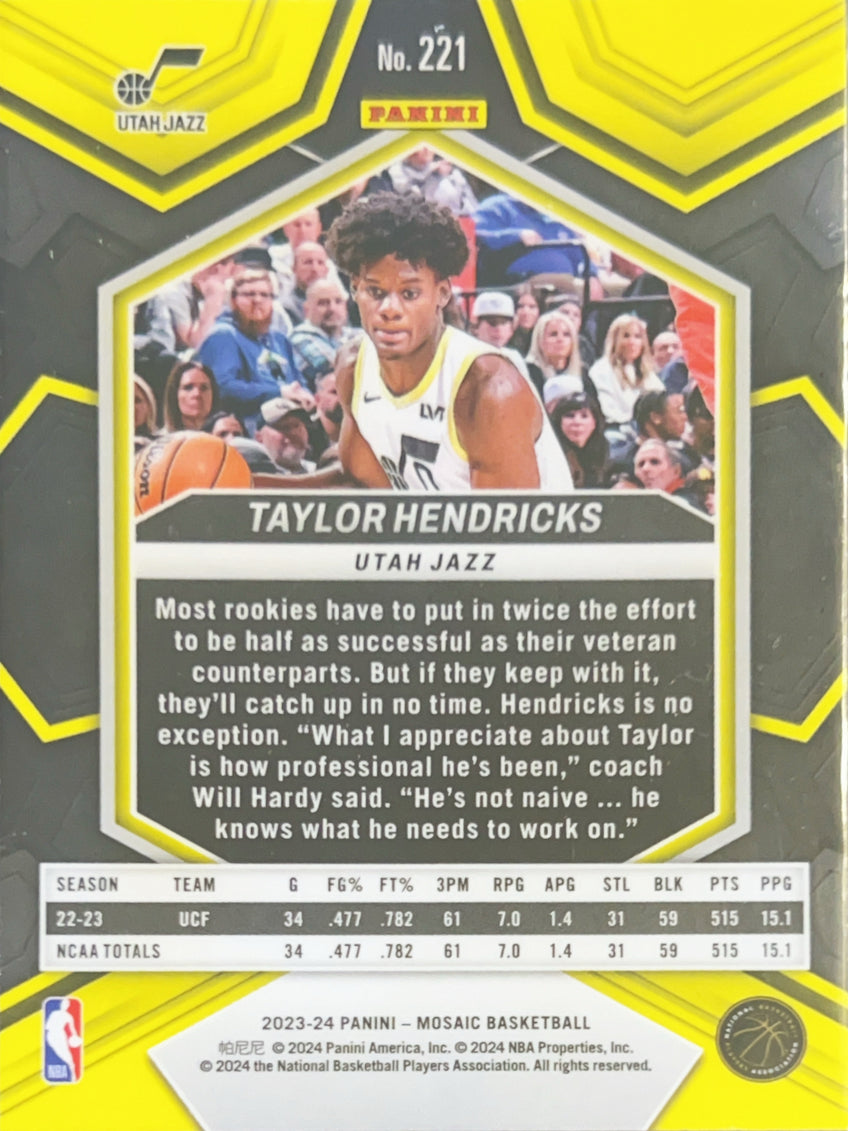 2024 Panini Mosaic Taylor Hendricks #221 RC
