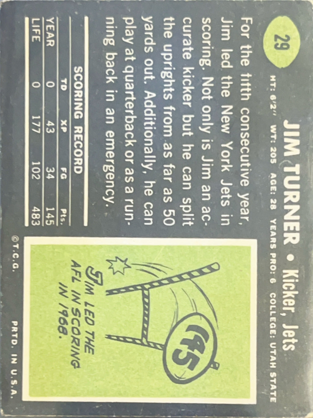 1969 Topps Jim Turner #29