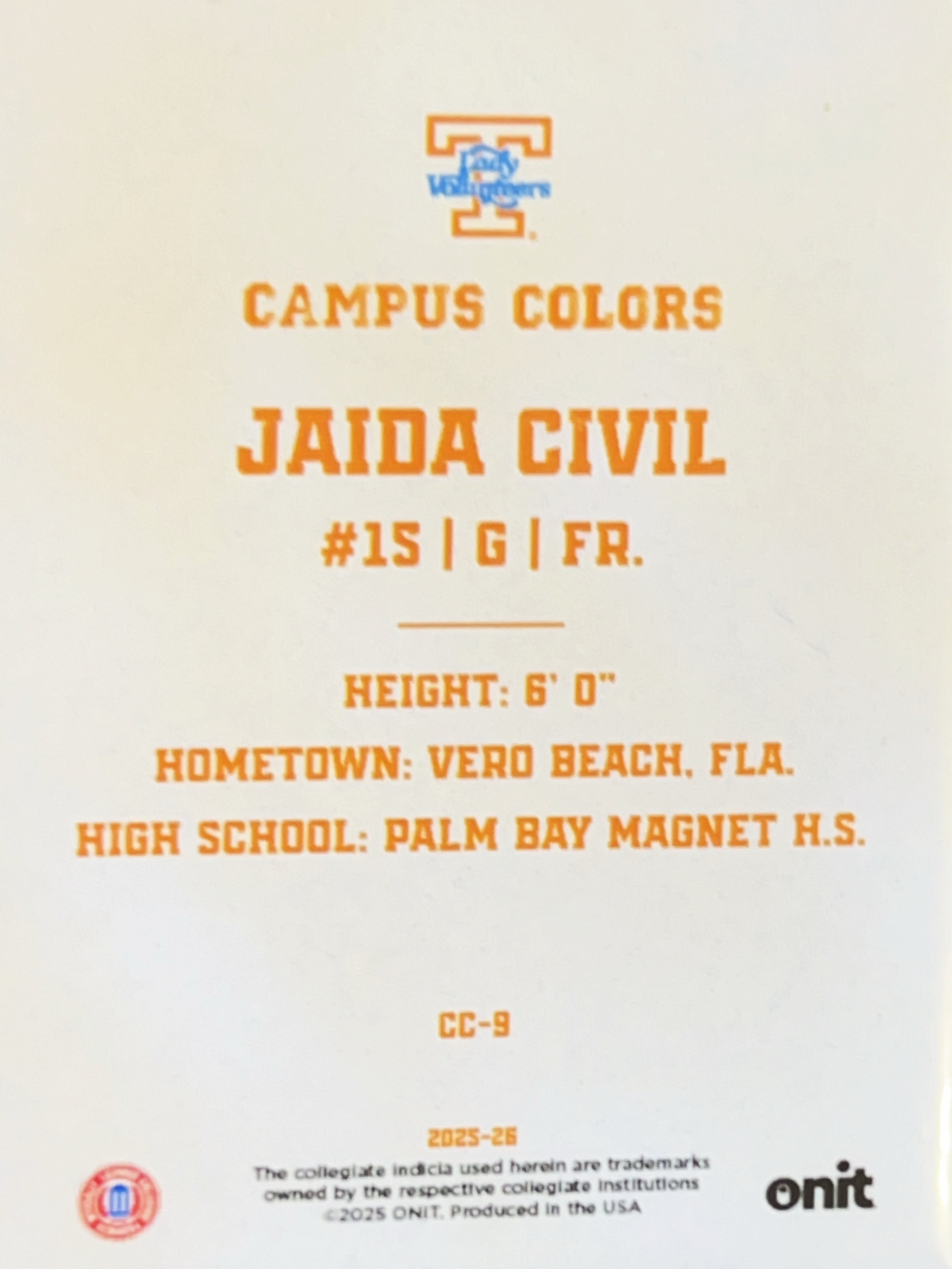 2025 ONIT Campus Colors Jaida Civil #CC-9