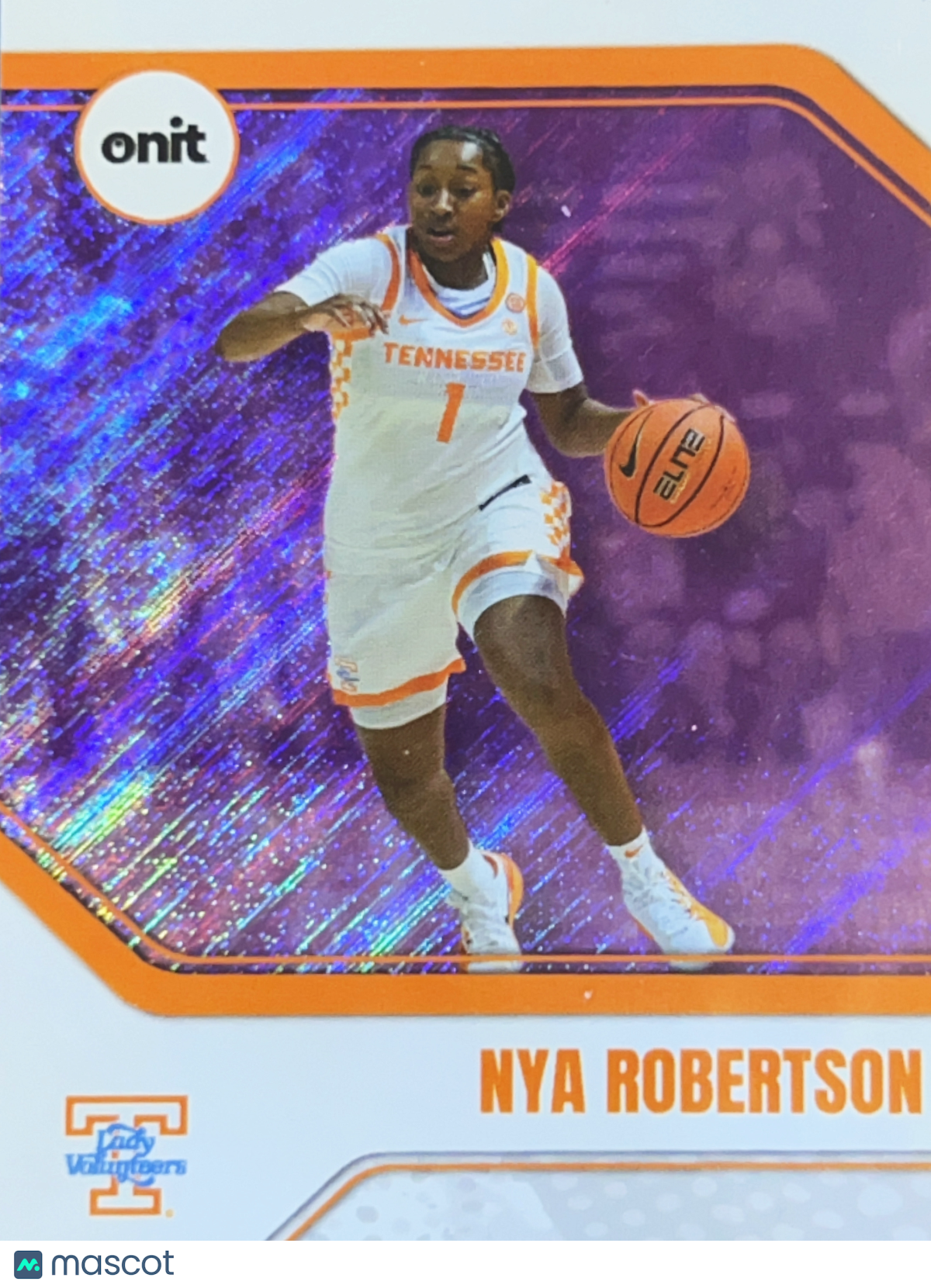 2025 ONIT Tennessee Lady Volunteers Nya Robertson #B-11 Orange Prism