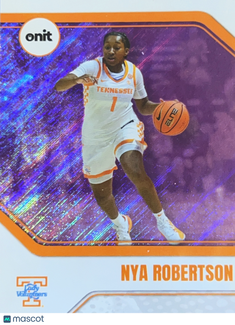 2025 ONIT Tennessee Lady Volunteers Nya Robertson #B-11 Orange Prism