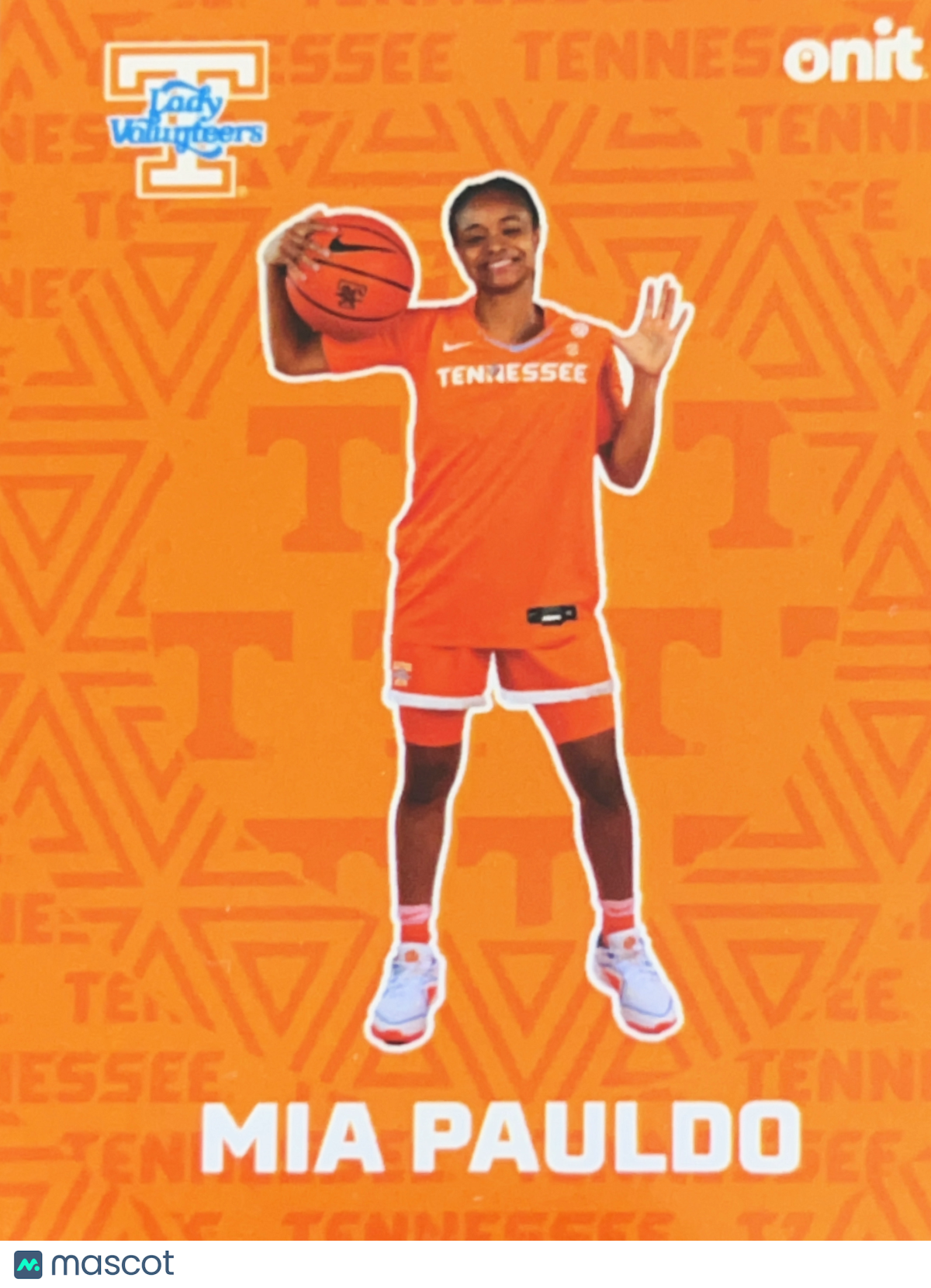 2025 ONIT Tennessee Lady Volunteers Mia Pauldo #F-5