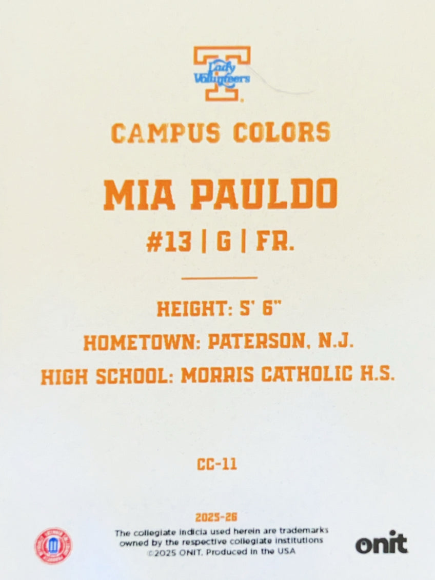 2025 ONIT Campus Colors Mia Pauldo #CC-11
