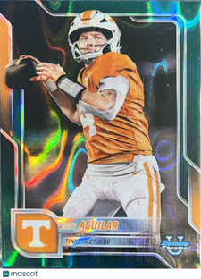 2025 Topps Bowman Chrome University Joey Aguilar #192 RayWave Refractor