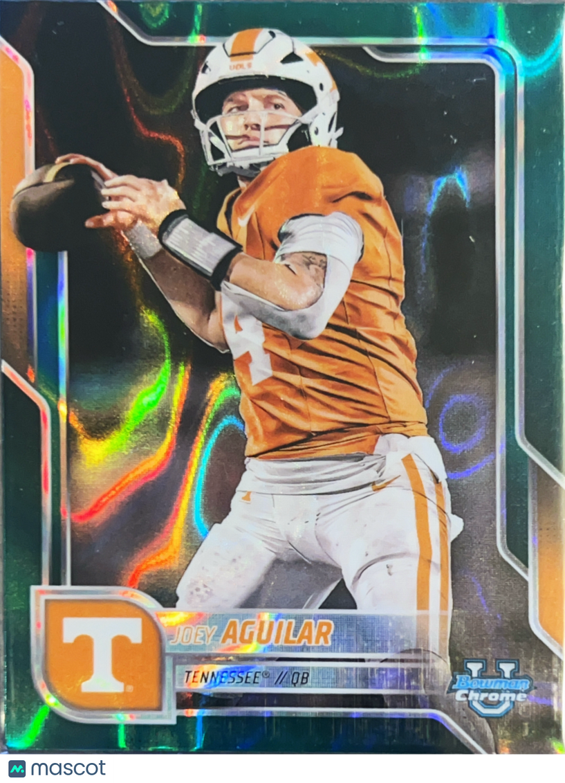 2025 Topps Bowman Chrome University Joey Aguilar #192 RayWave Refractor
