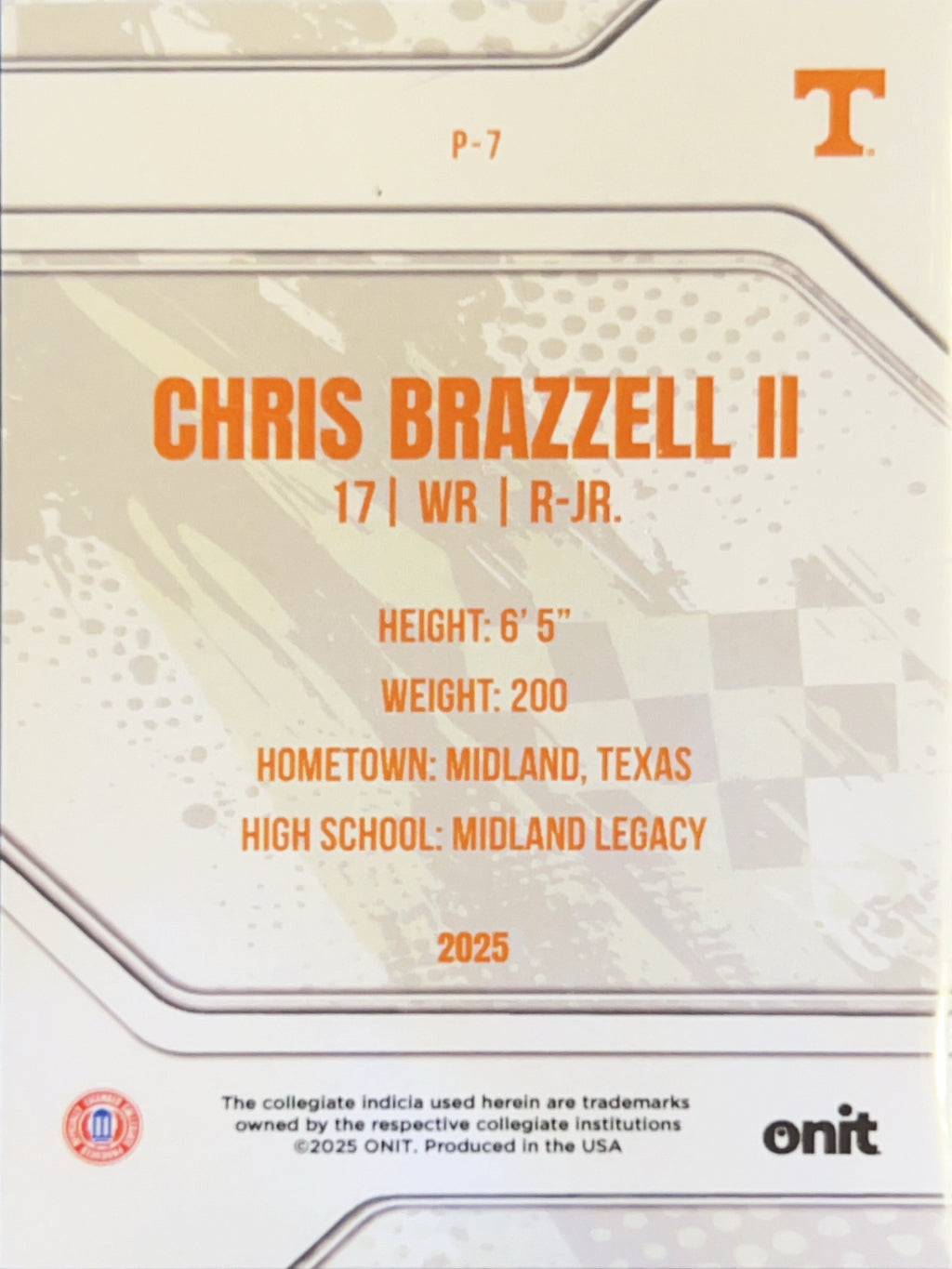 2025 ONIT Chris Brazzell II #P-7