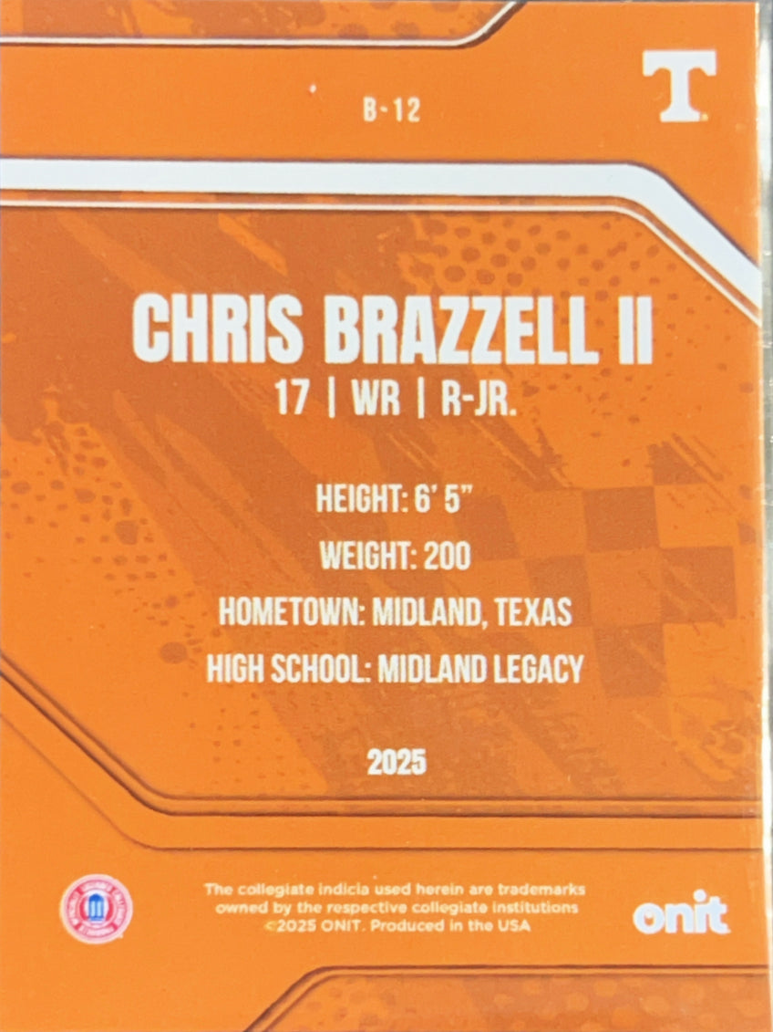2025 Onit Tennessee Volunteers Chris Brazzell II #B-12