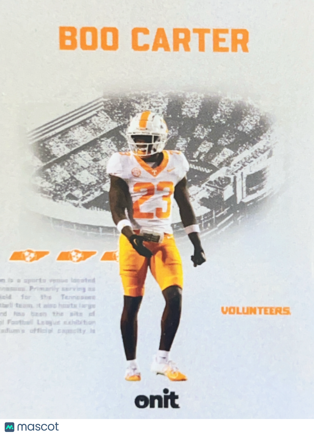 2025 ONIT Tennessee Volunteers Boo Carter #VS-5