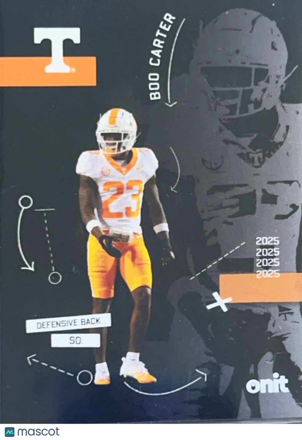 2025 ONIT Tennessee Volunteers Boo Carter #SIL-2