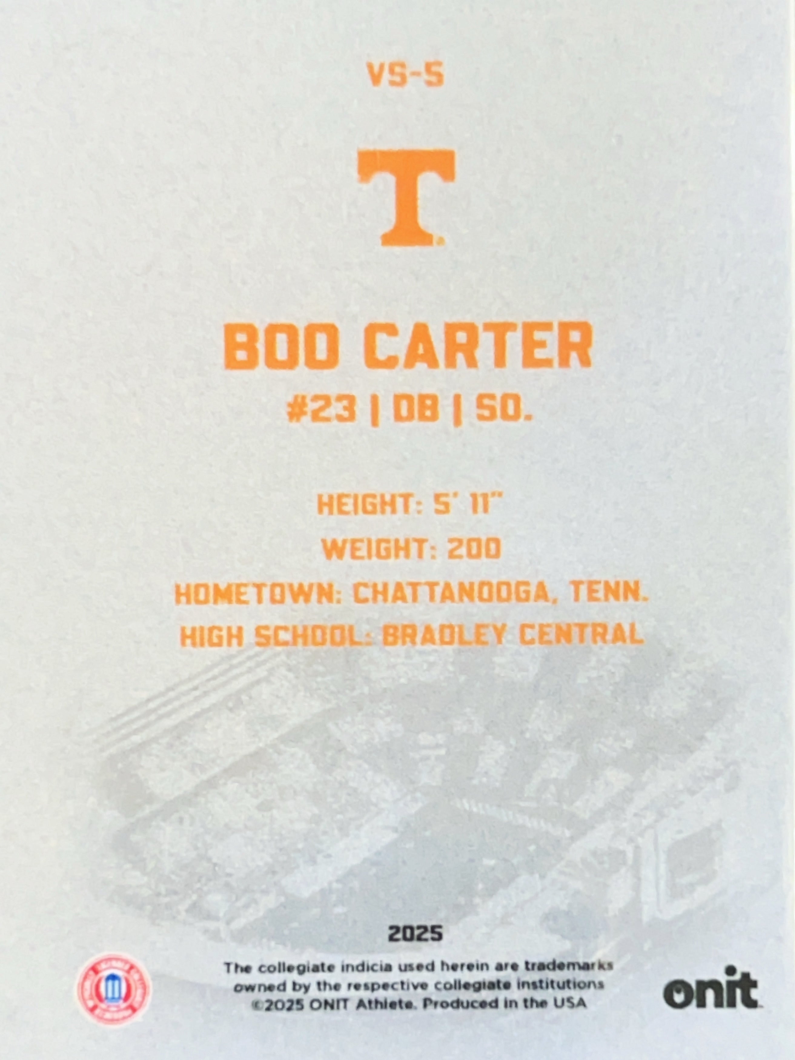 2025 ONIT Boo Carter #VS-5