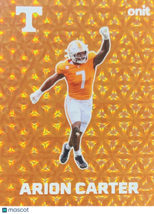 2025 ONIT Tennessee Volunteers Arion Carter #F-6 Orange Mosaic Prizm