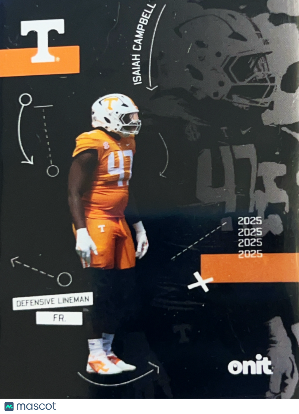 2025 Onit Tennessee Volunteers Isaiah Campbell #SIL-8