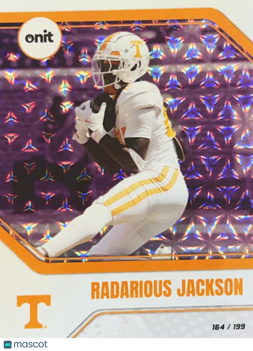 2025 Onit Tennessee Volunteers Radarious Jackson #P-17 Prism /199