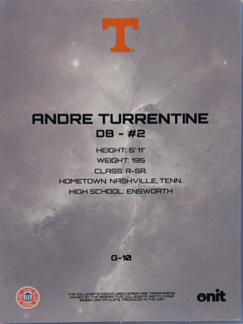 2023 Onit Tennessee Volunteers Football Andre Turrentine #G-10
