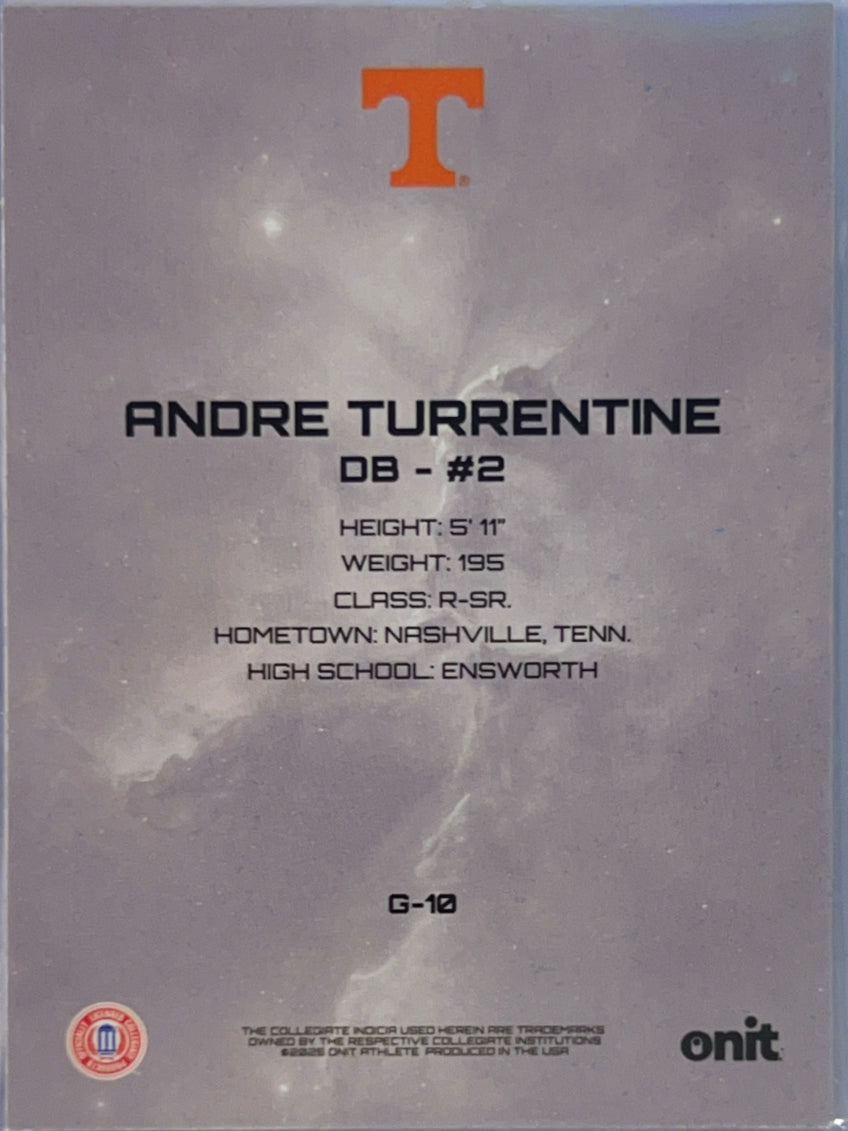 2023 Onit Tennessee Volunteers Football Andre Turrentine #G-10