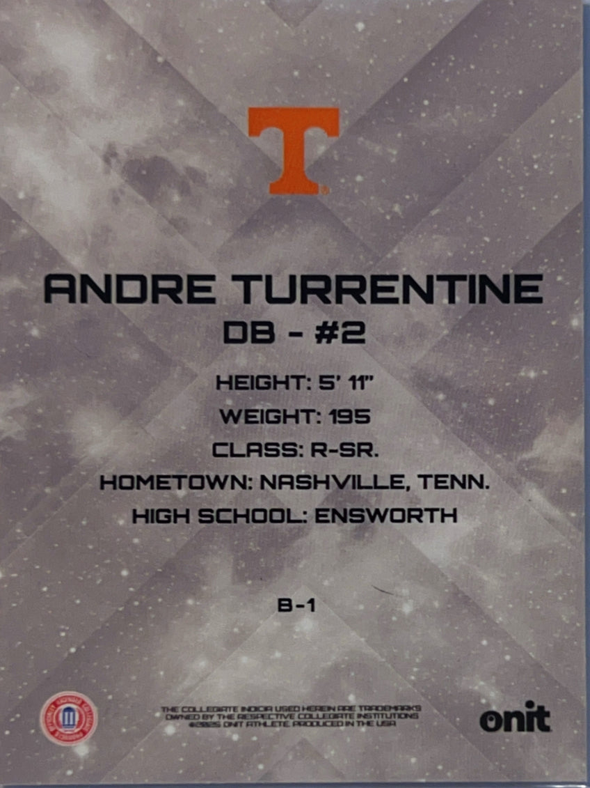 2023 Onit Tennessee Volunteers Football Andre Turrentine #B-1