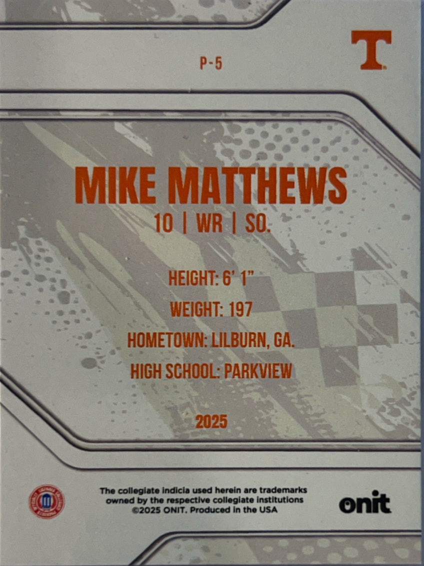 2025 Onit Mike Matthews #P-5