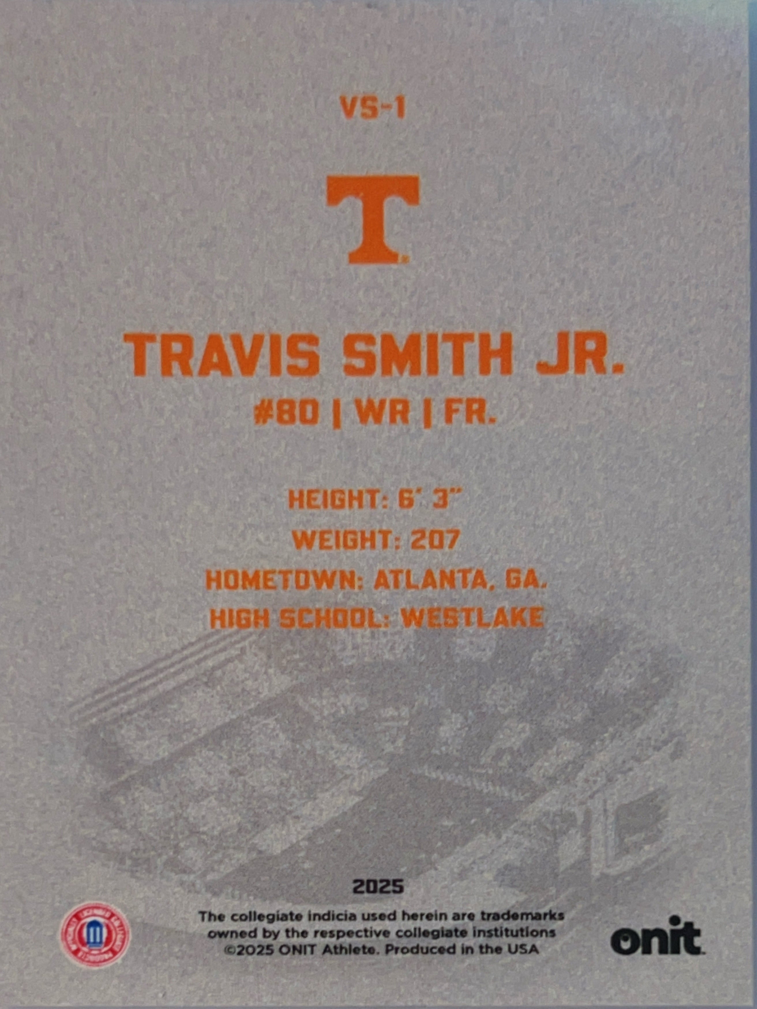 2025 ONIT Athlete Travis Smith Jr. #VS-1