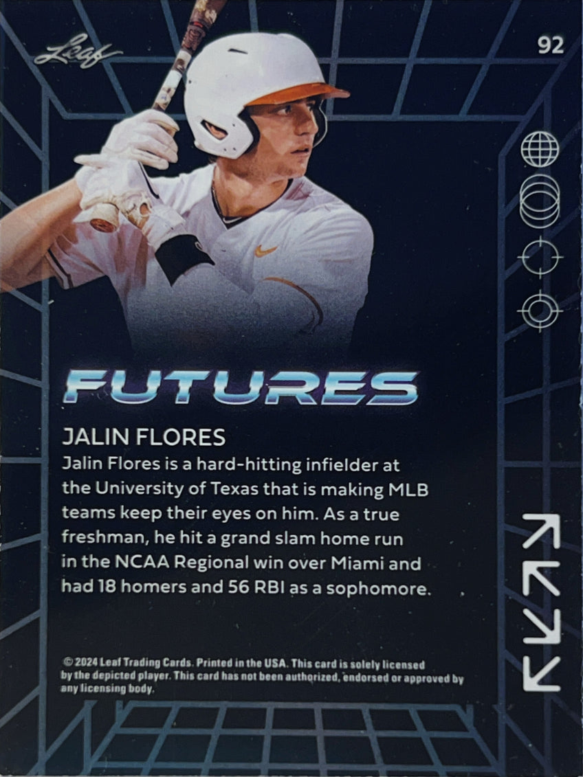 2024 Leaf Futures Jalin Flores #92 /249