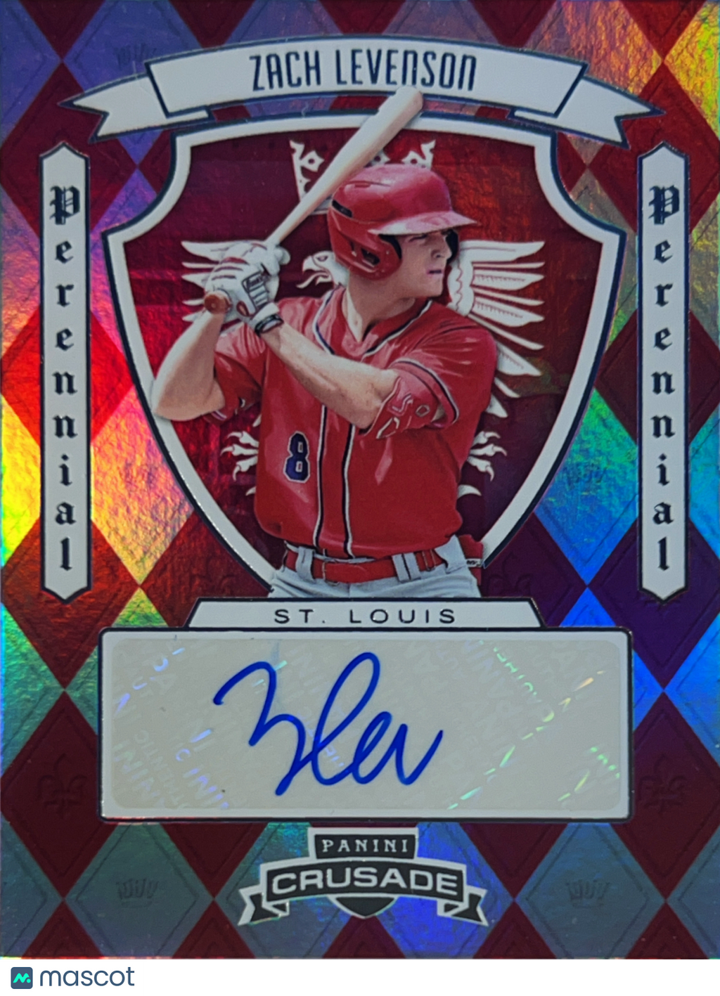 2025 Panini Crusade Baseball Zach Levenson #PPS-ZLN Prizm