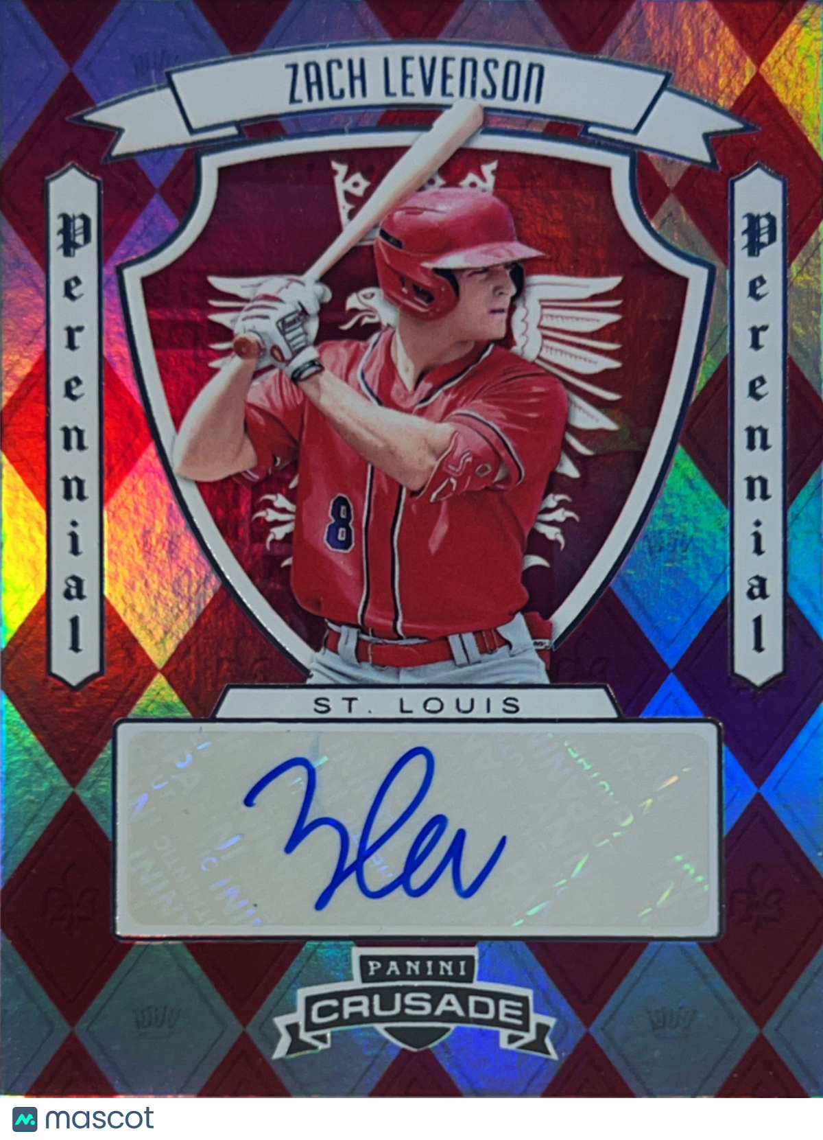 2025 Panini Crusade Baseball Zach Levenson #PPS-ZLN Prizm