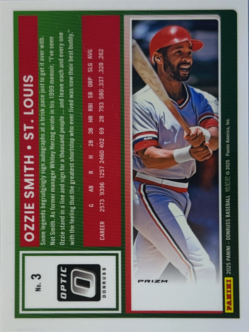 2025 Panini Donruss Optic Prizm Ozzie Smith #3