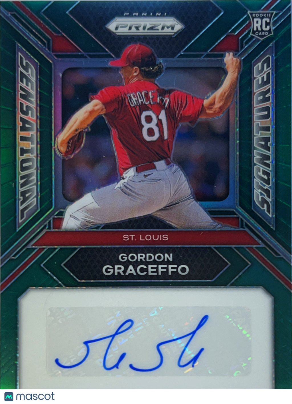 2024 Panini Prizm Baseball Sensational Signatures Gordon Graceffo #SS-GG Green Auto