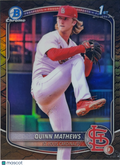 2025 Bowman Chrome Quinn Mathews #BCP-25 Reptillian Refractor 1st Bowman