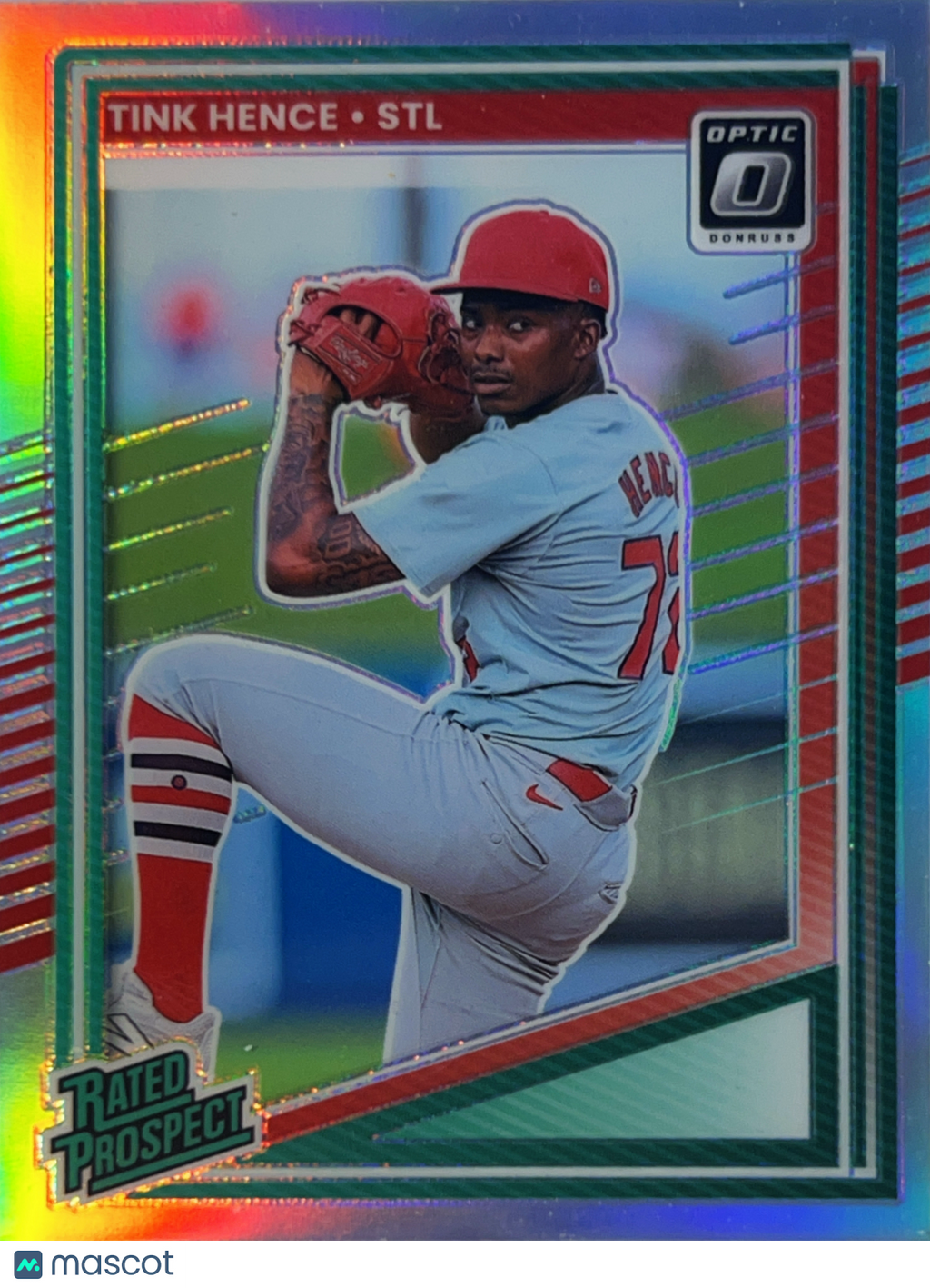 2025 Panini Donruss Optic Prizm Tink Hence #166 Holo Rated Prospect